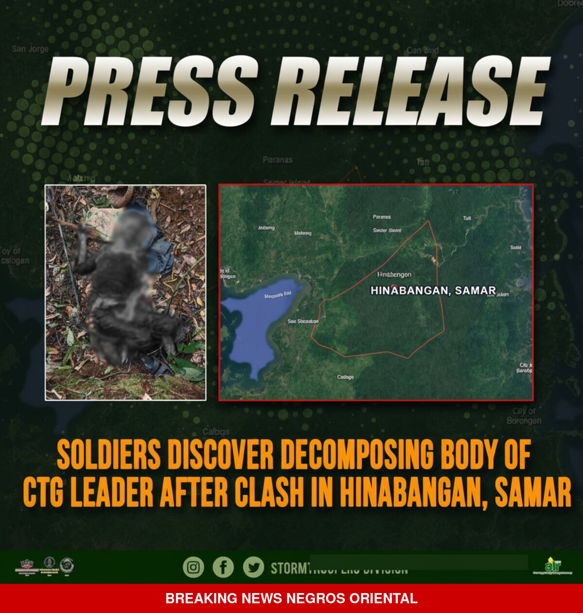 NPA Leader's Body Found After Clash in Hinabangan, Samar