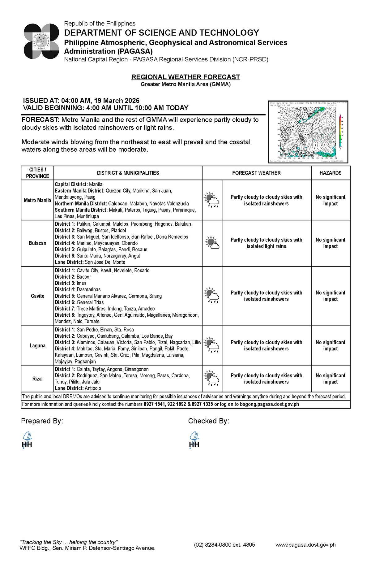 Negros Oriental Weather: Rain Showers and Thunderstorms Possible