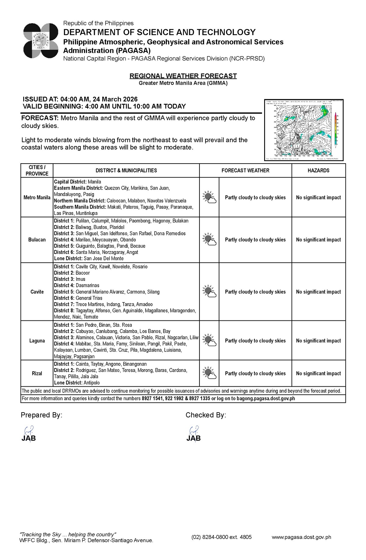 Negros Oriental Weather: Mostly Clear Skies Expected, Says PAGASA