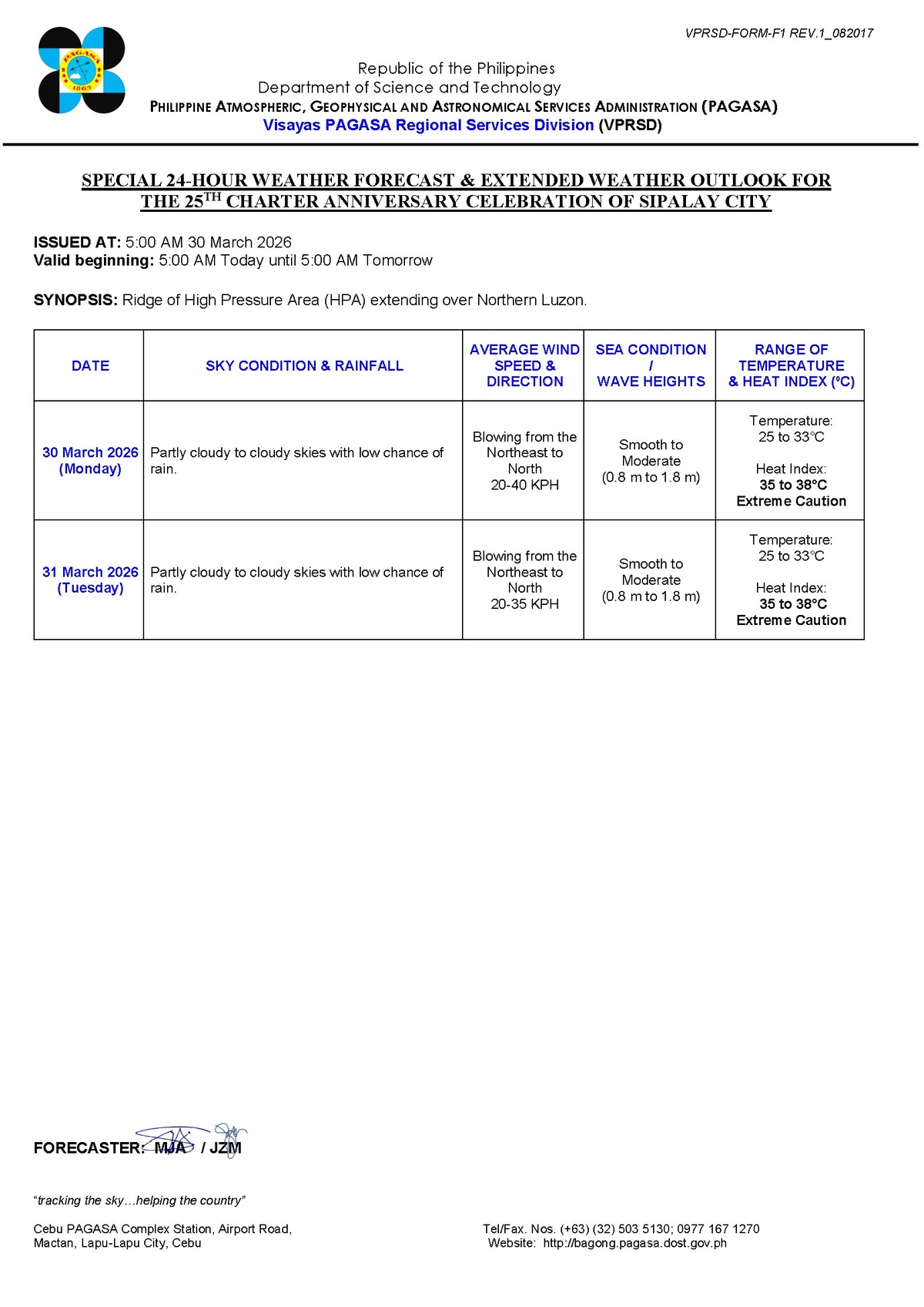 Negros Oriental Weather: Clear Skies Expected, March 30