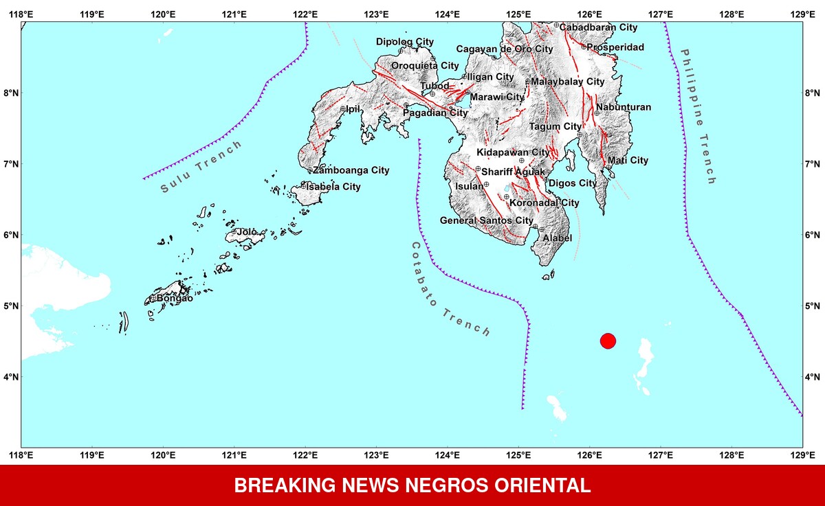 6.0 earthquake strikes Mindanao, damage not anticipated