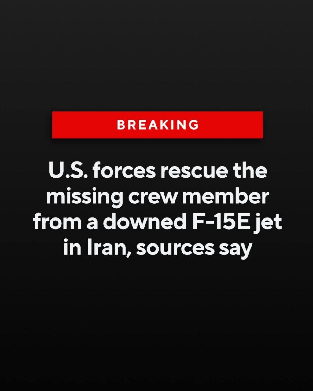 U.S. Crew Member Rescued from Iran After Daring Mission