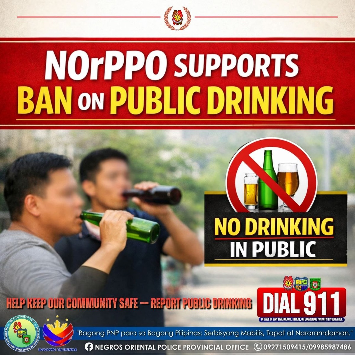 Negros Oriental Police Support DILG Street Drinking Ban