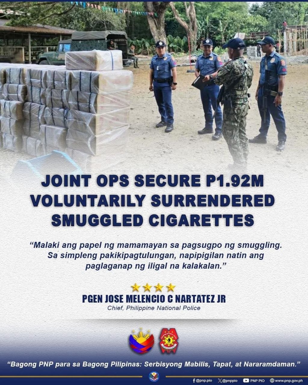 Palawan Anti-Smuggling Raid Yields ₱1.92M in Contraband Tobacco
