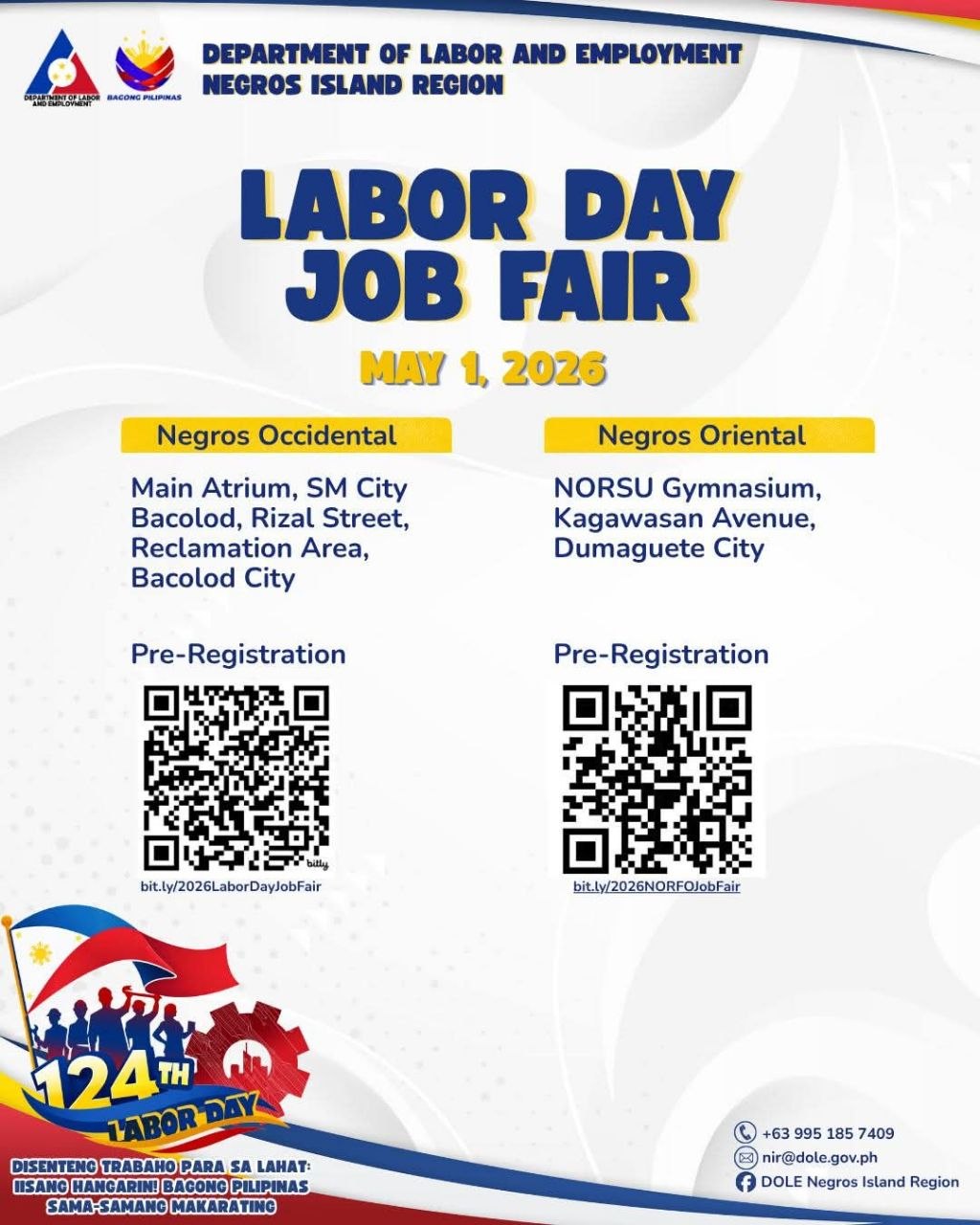 Dumaguete: DOLE Job Fair Set for May 1 at NORSU Gym