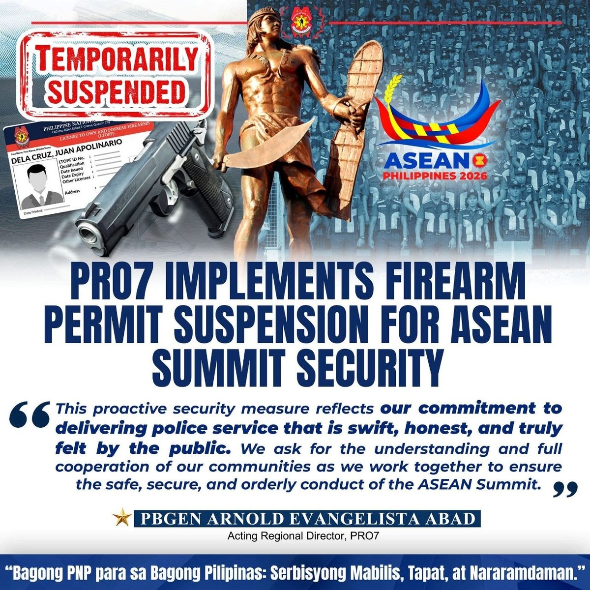 Cebu Province Under Firearm Ban During 48th ASEAN Summit
