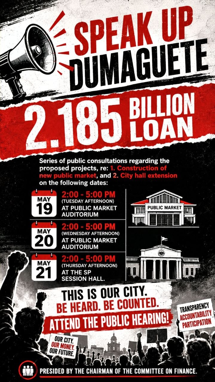Dumaguete: ₱2.185-Billion Loan Hearings Set May 19–21