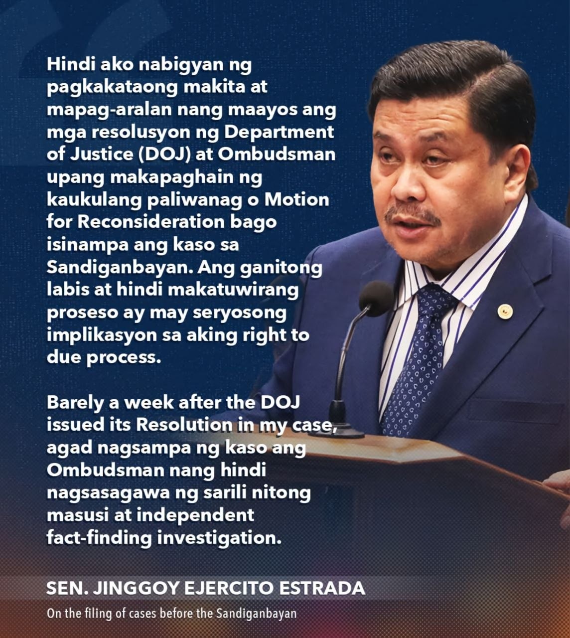 Ombudsman Files Plunder Case vs. Jinggoy Estrada Over P573-M Flood Funds