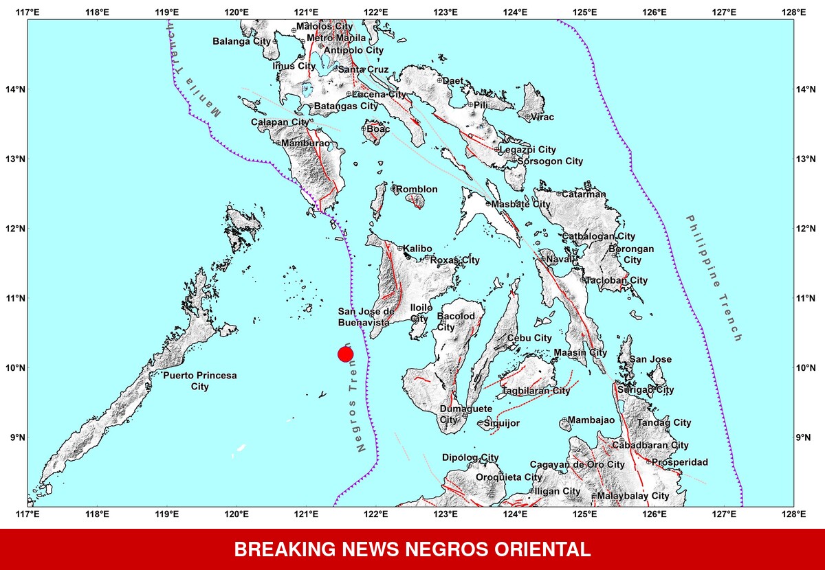 Shallow 4.5-Magnitude Quake Hits Off Antique Coast, No Harm Seen