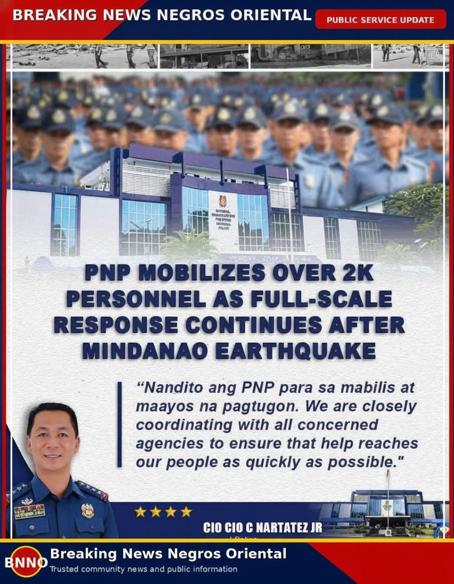Over 2,000 PNP Officers Mobilized After Powerful Mindanao Quake