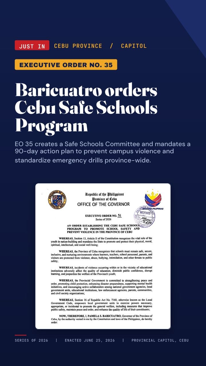 Cebu Province Launches Safe Schools Program via Executive Order