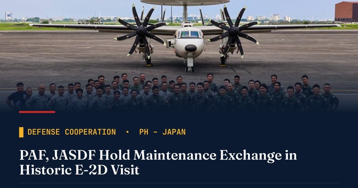 Japan's E-2D Makes First-Ever Philippine Landing at Clark Air Base