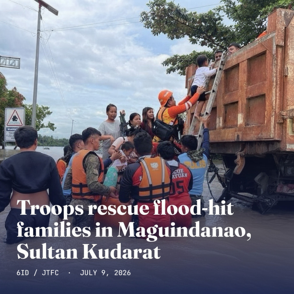 Military Units Rescue Stranded Residents in Flood-Hit Central Mindanao