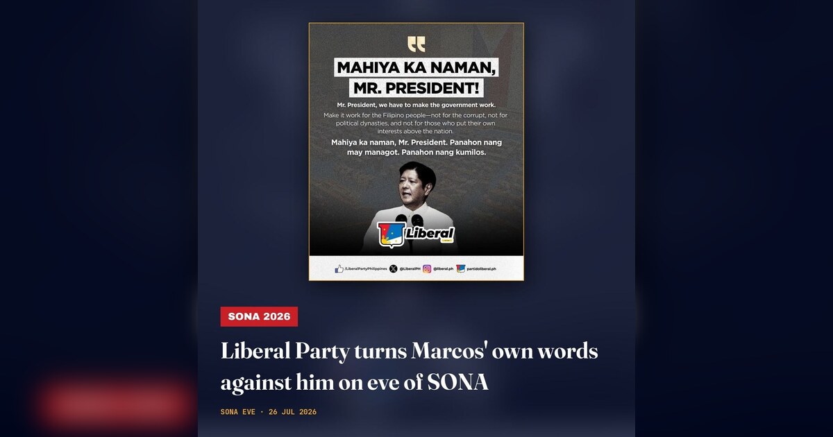 Opposition Puts Marcos on Notice Before His Fifth SONA