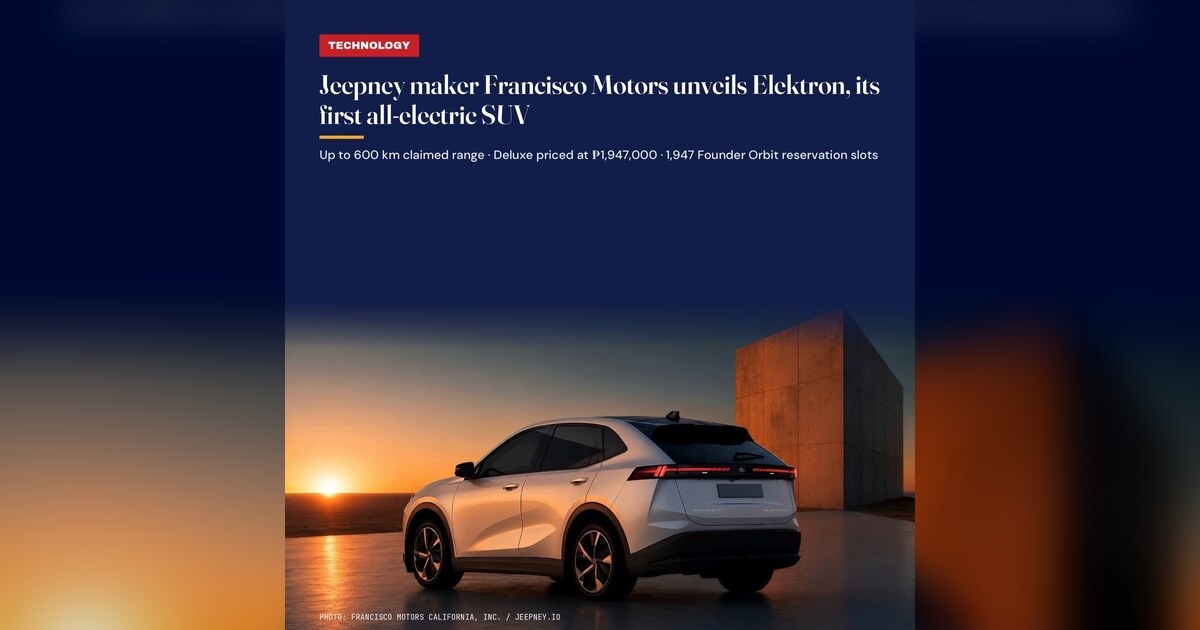 Francisco Motors' Elektron EV Debuts as a Filipino Challenger