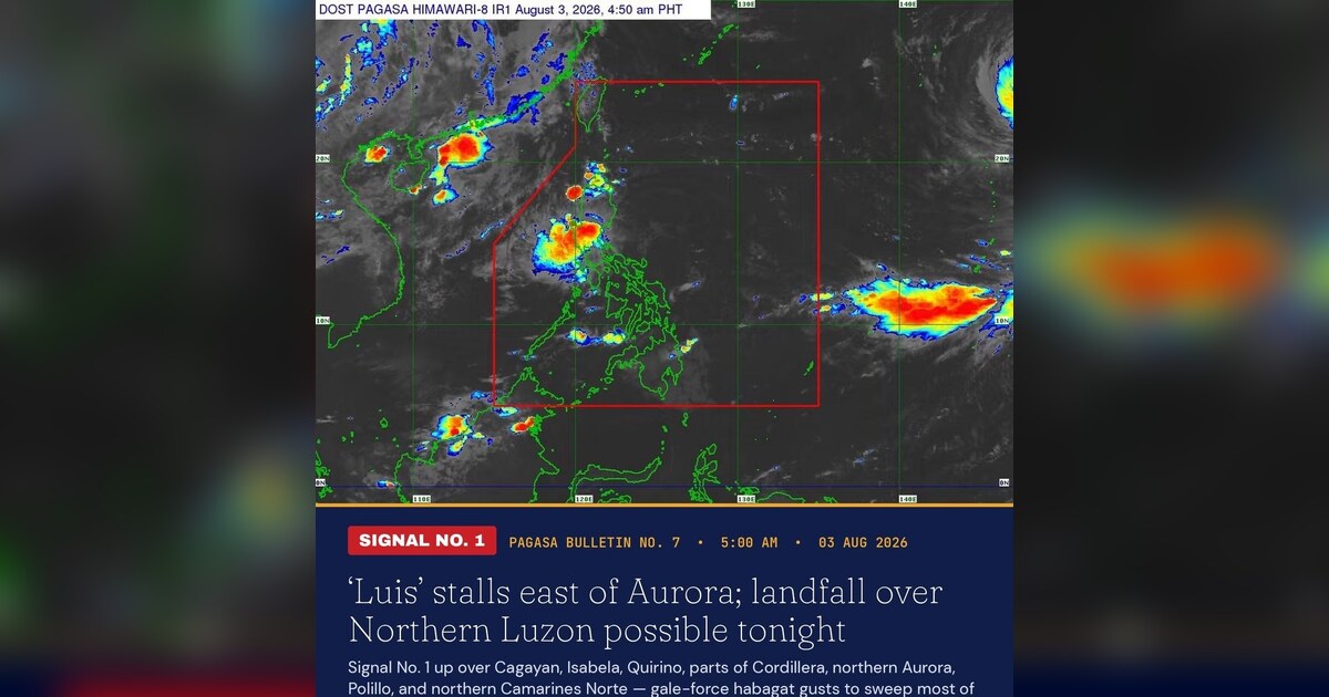 Tropical Depression Luis Eyes Northern Luzon Landfall Monday Night