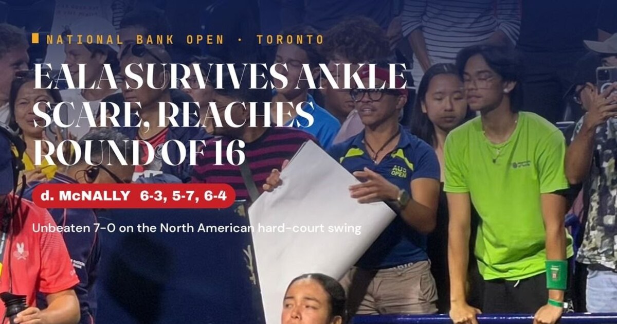 Eala Powers Into Toronto R16 Despite Mid-Match Ankle Injury