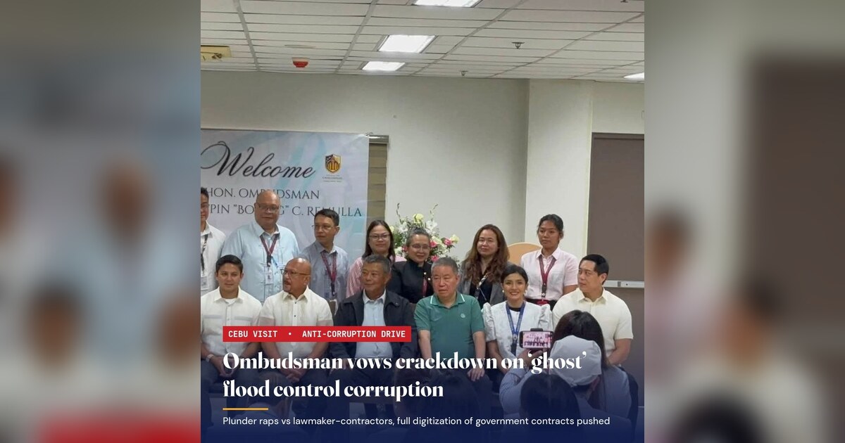 Ombudsman Remulla Takes Ghost Project Fight to Cebu
