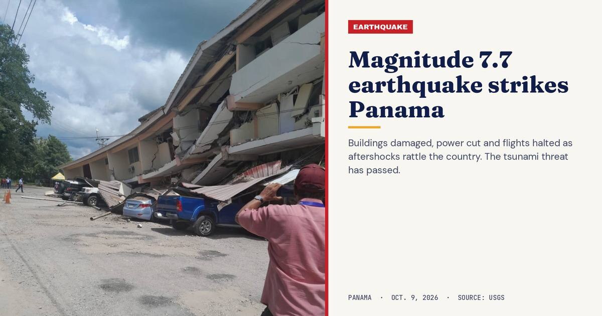Strong 7.7 Quake Rocks Panama; Tsunami Alerts Later Cancelled