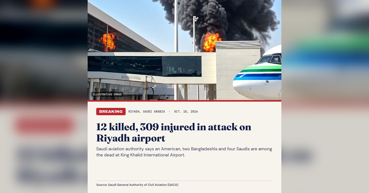 Riyadh Airport Hit Again: 12 Dead, 309 Wounded in Missile Strike