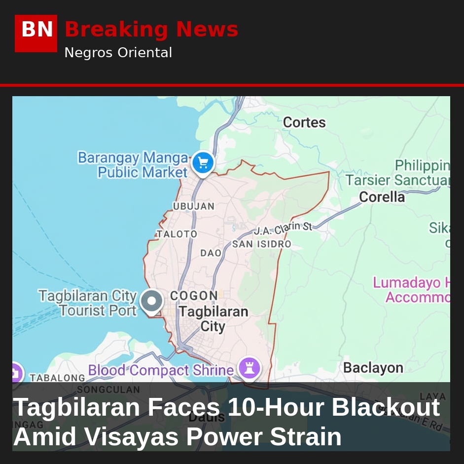 Image related to: Tagbilaran Faces 10-Hour Blackout Amid Visayas Power Strain