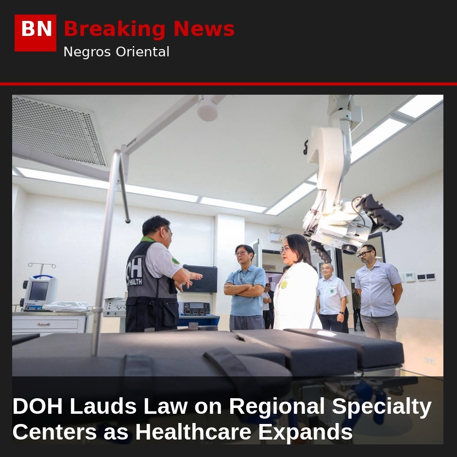 DOH Lauds Law on Regional Specialty Centers as Healthcare Expands
