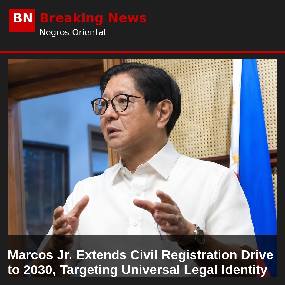 Marcos Jr. Extends Civil Registration Drive to 2030, Targeting Universal Legal Identity