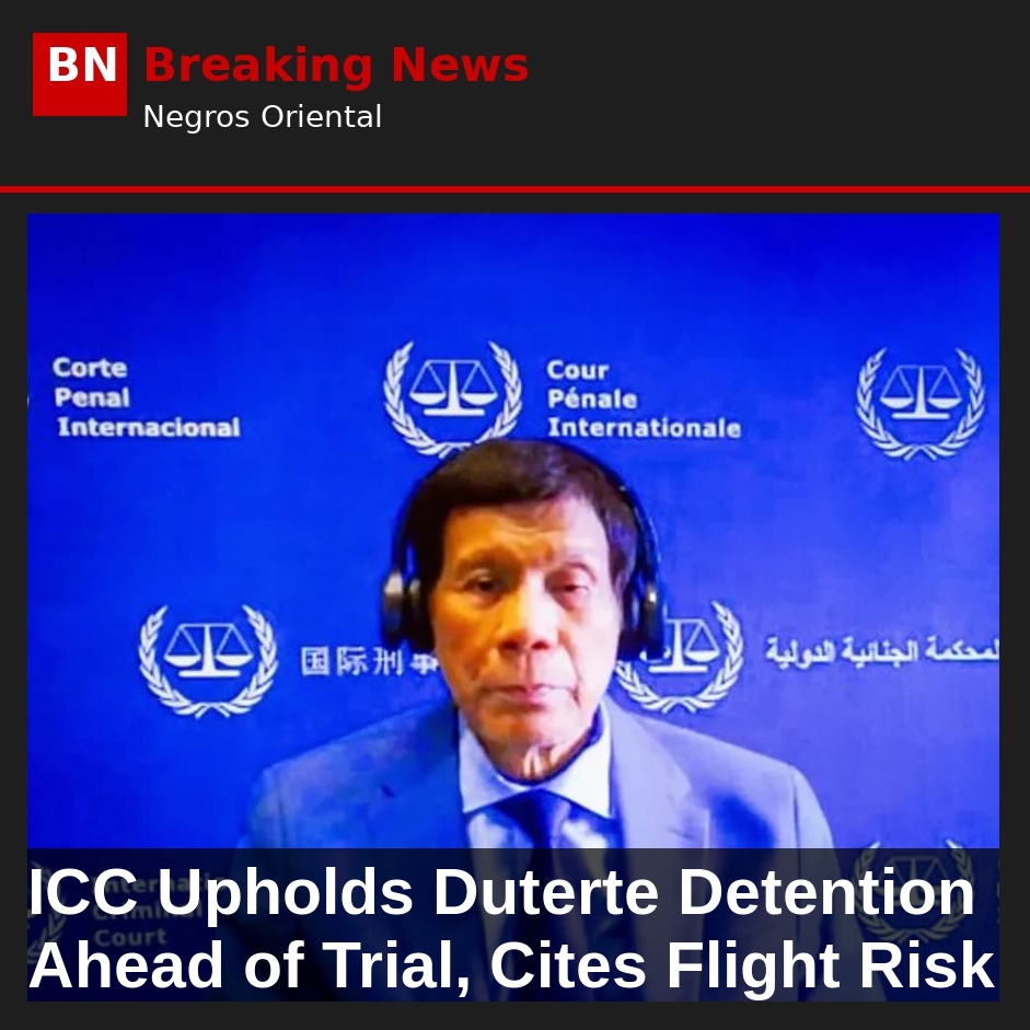 ICC Upholds Duterte Detention Ahead of Trial, Cites Flight Risk