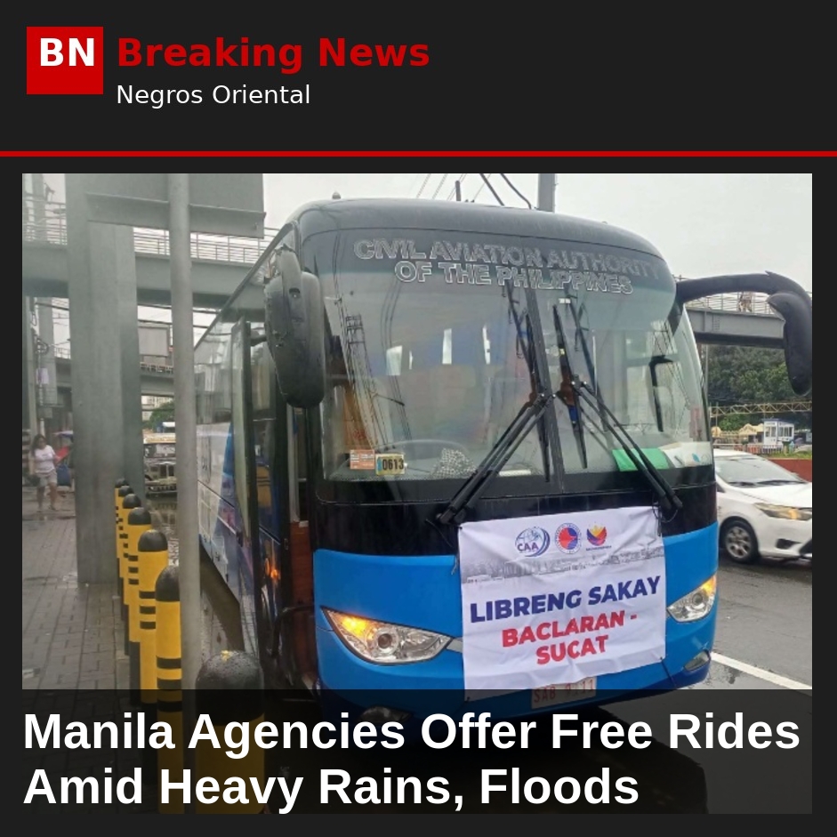 Image related to: Manila Agencies Offer Free Rides Amid Heavy Rains, Floods