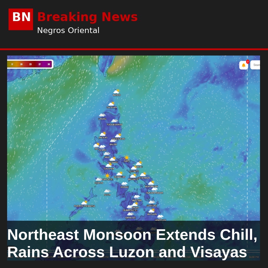 Image related to: Northeast Monsoon Extends Chill, Rains Across Luzon and Visayas