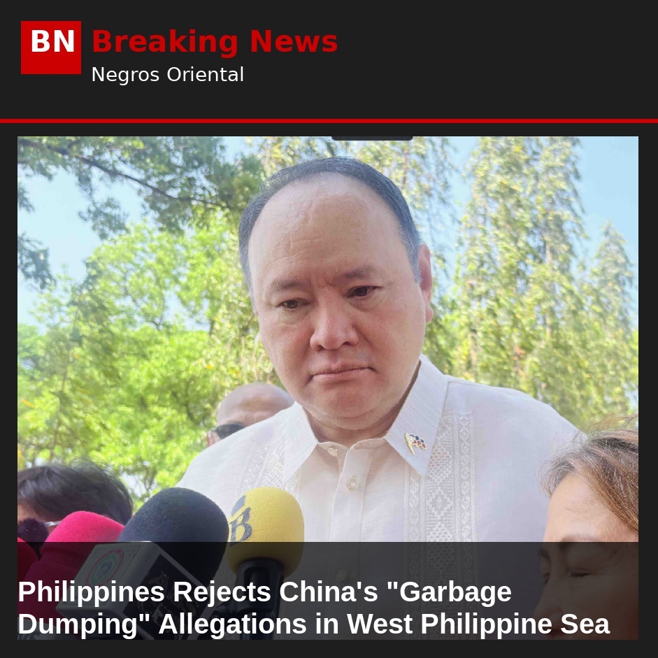 Philippines Rejects China's "Garbage Dumping" Allegations in West Philippine Sea