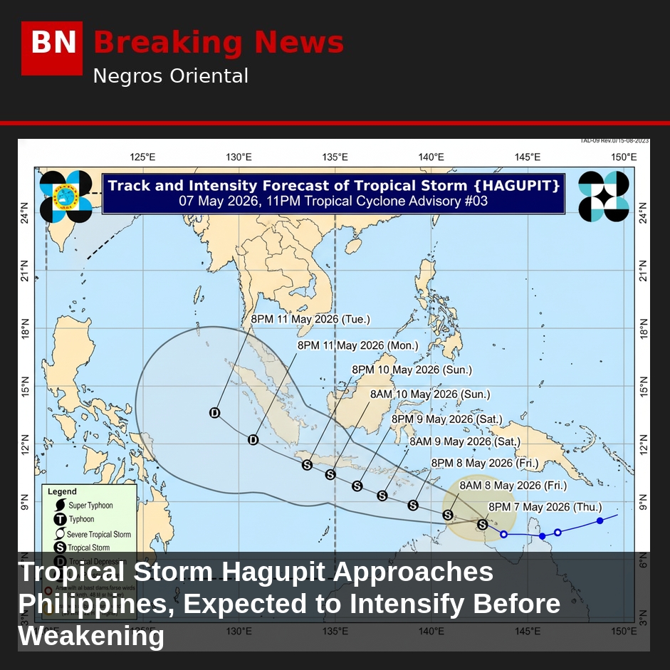 Tropical Storm Hagupit Approaches Philippines, Expected to Intensify Before Weakening