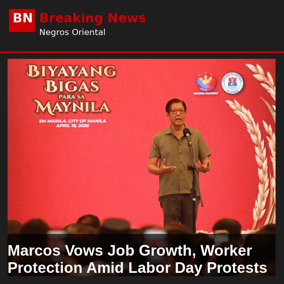 Image related to: Marcos Vows Job Growth, Worker Protection Amid Labor Day Protests