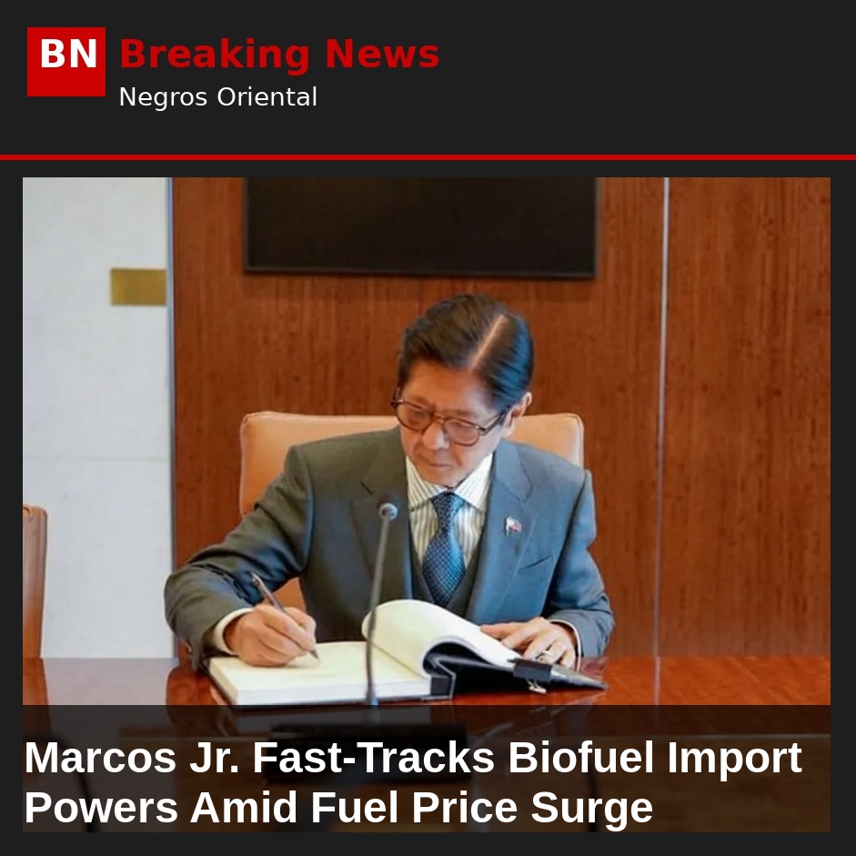 Image related to: Marcos Jr. Fast-Tracks Biofuel Import Powers Amid Fuel Price Surge