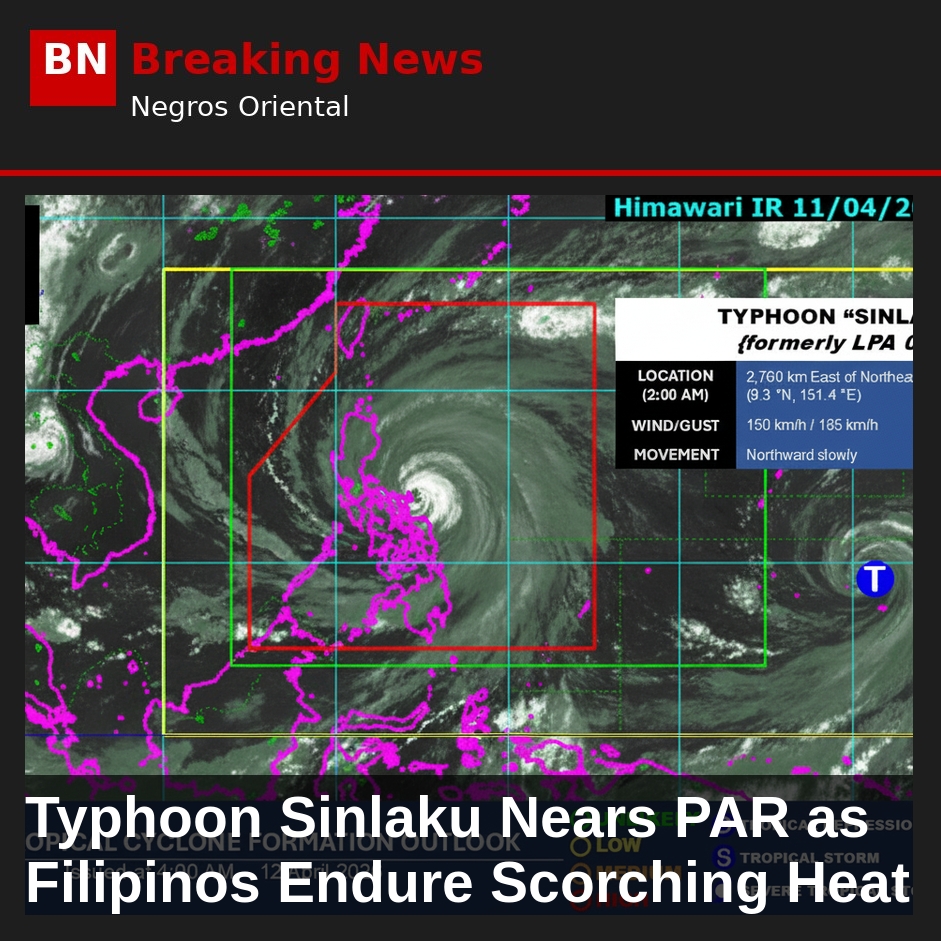 Typhoon Sinlaku Nears PAR as Filipinos Endure Scorching Heat