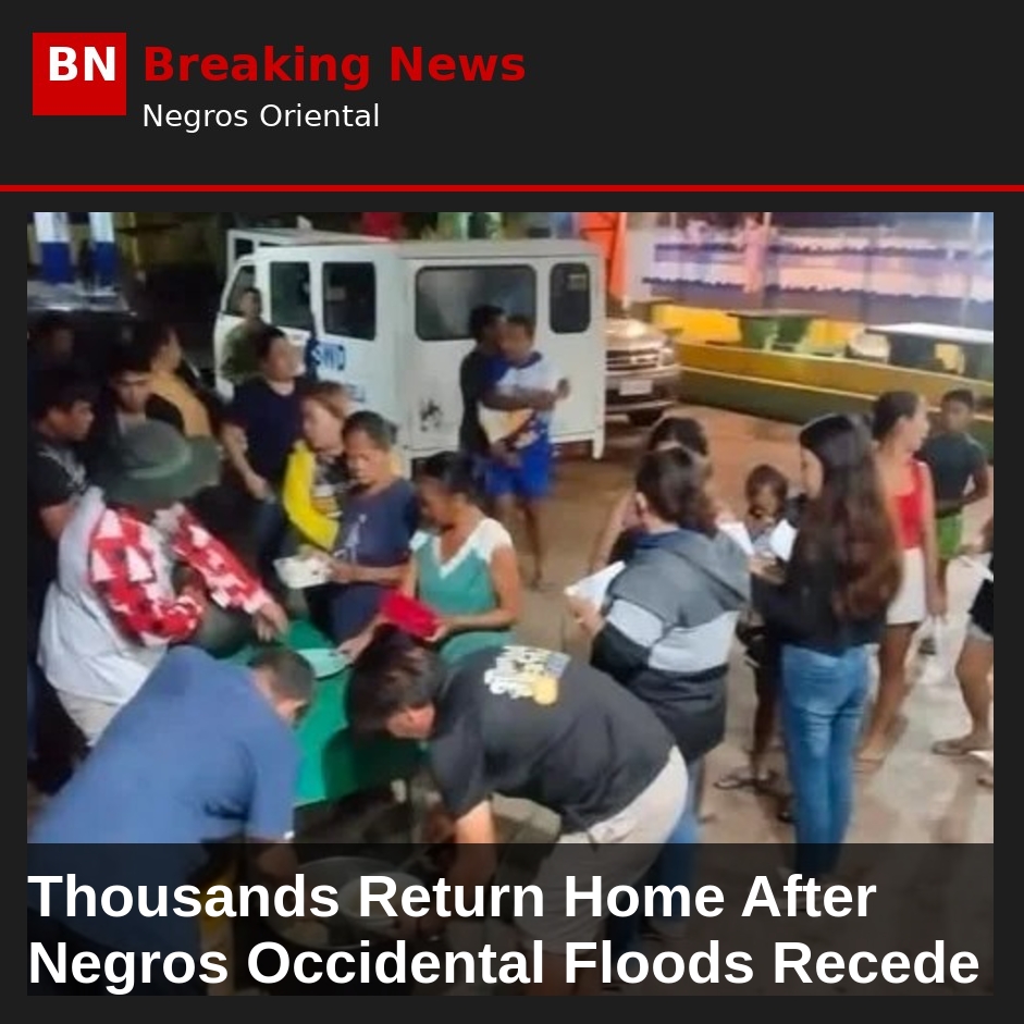 Thousands Return Home After Negros Occidental Floods Recede