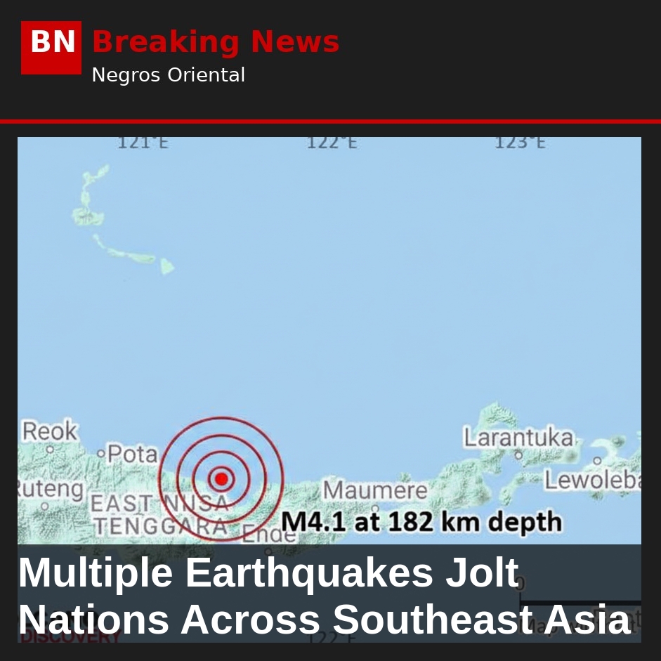 Image related to: Multiple Earthquakes Jolt Nations Across Southeast Asia