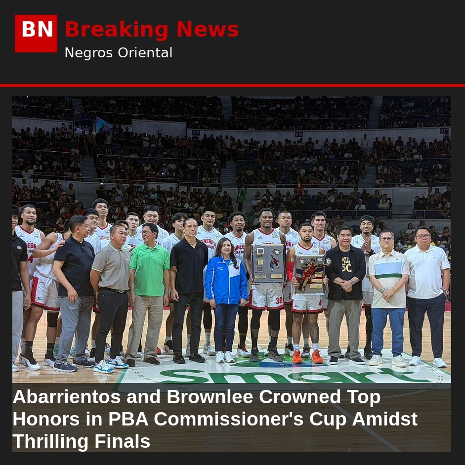 Abarrientos and Brownlee Crowned Top Honors in PBA Commissioner's Cup Amidst Thrilling Finals
