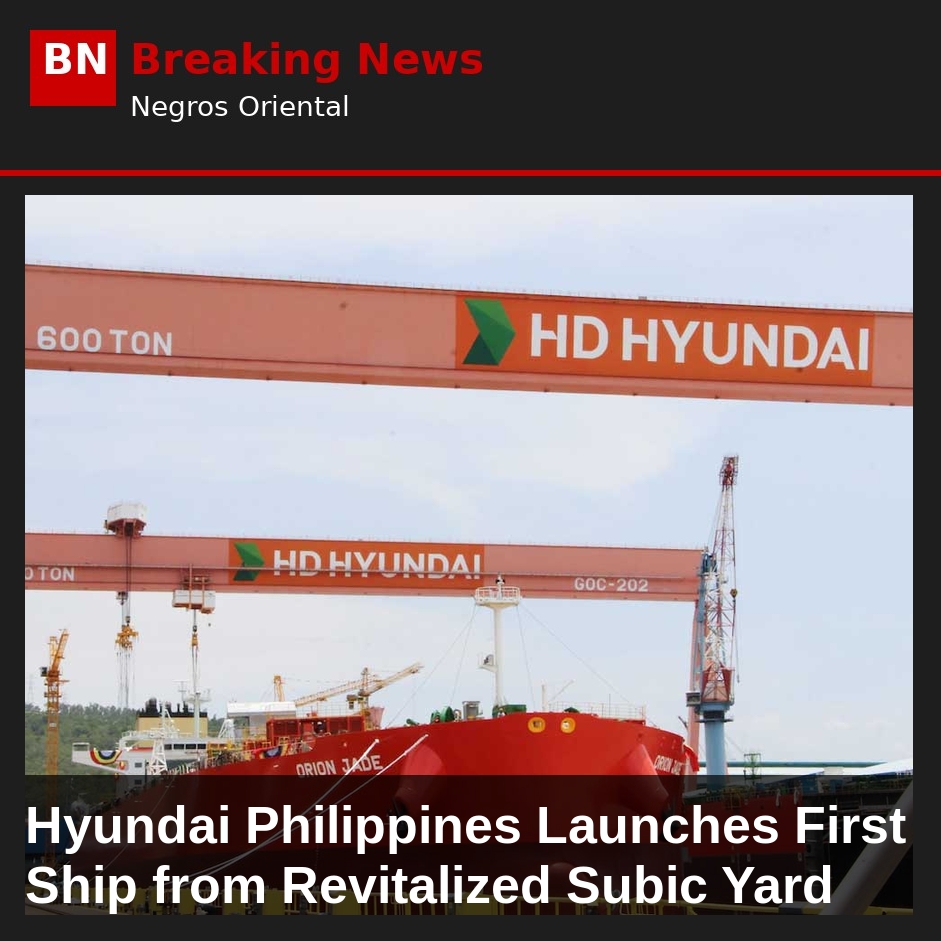Hyundai Philippines Launches First Ship from Revitalized Subic Yard