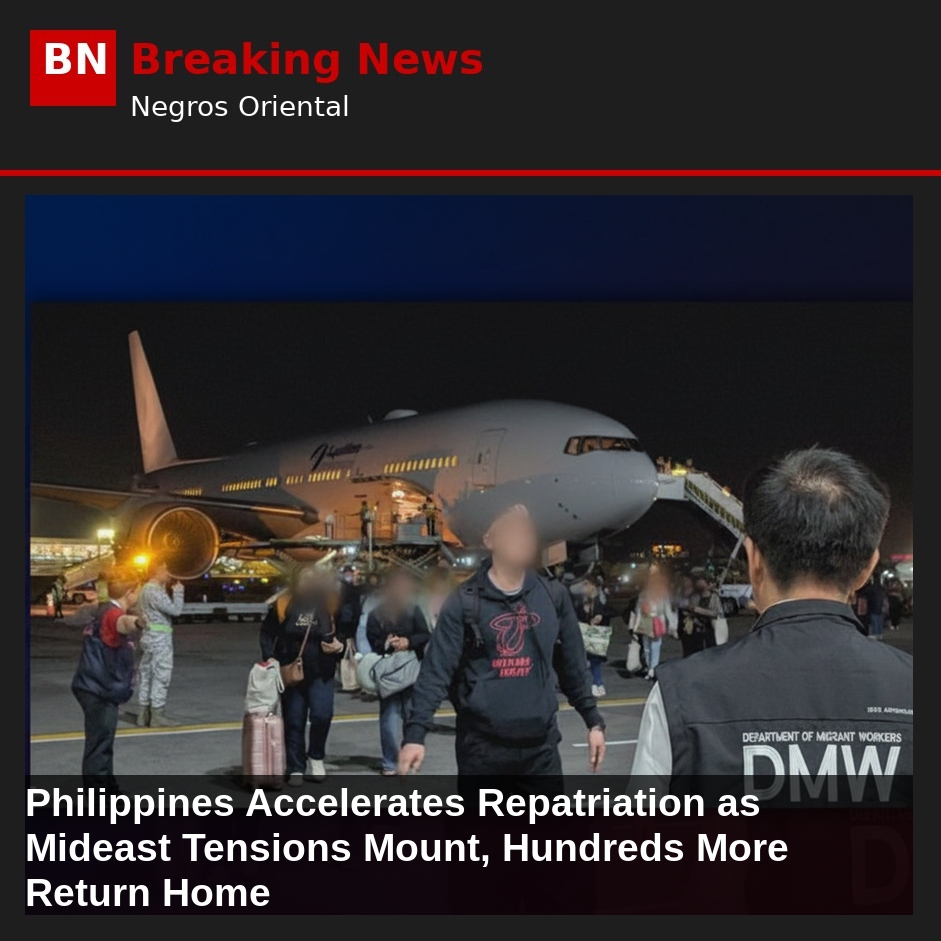 Philippines Accelerates Repatriation as Mideast Tensions Mount, Hundreds More Return Home