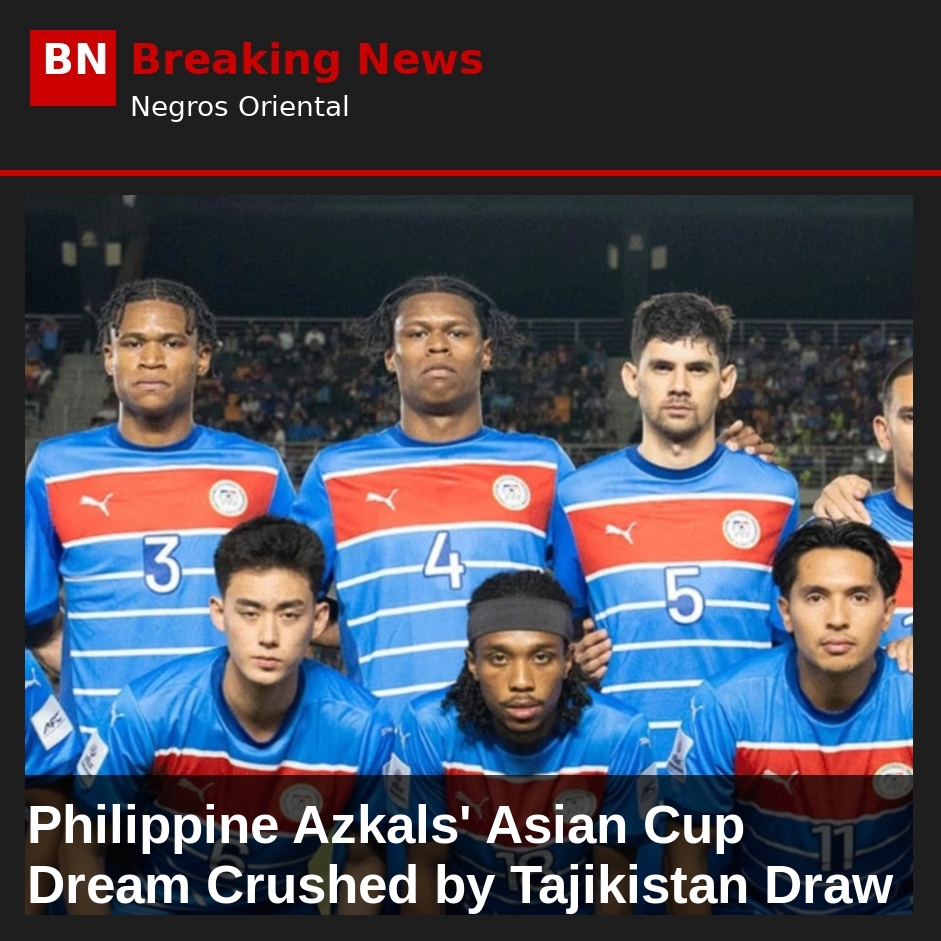 Philippine Azkals' Asian Cup Dream Crushed by Tajikistan Draw