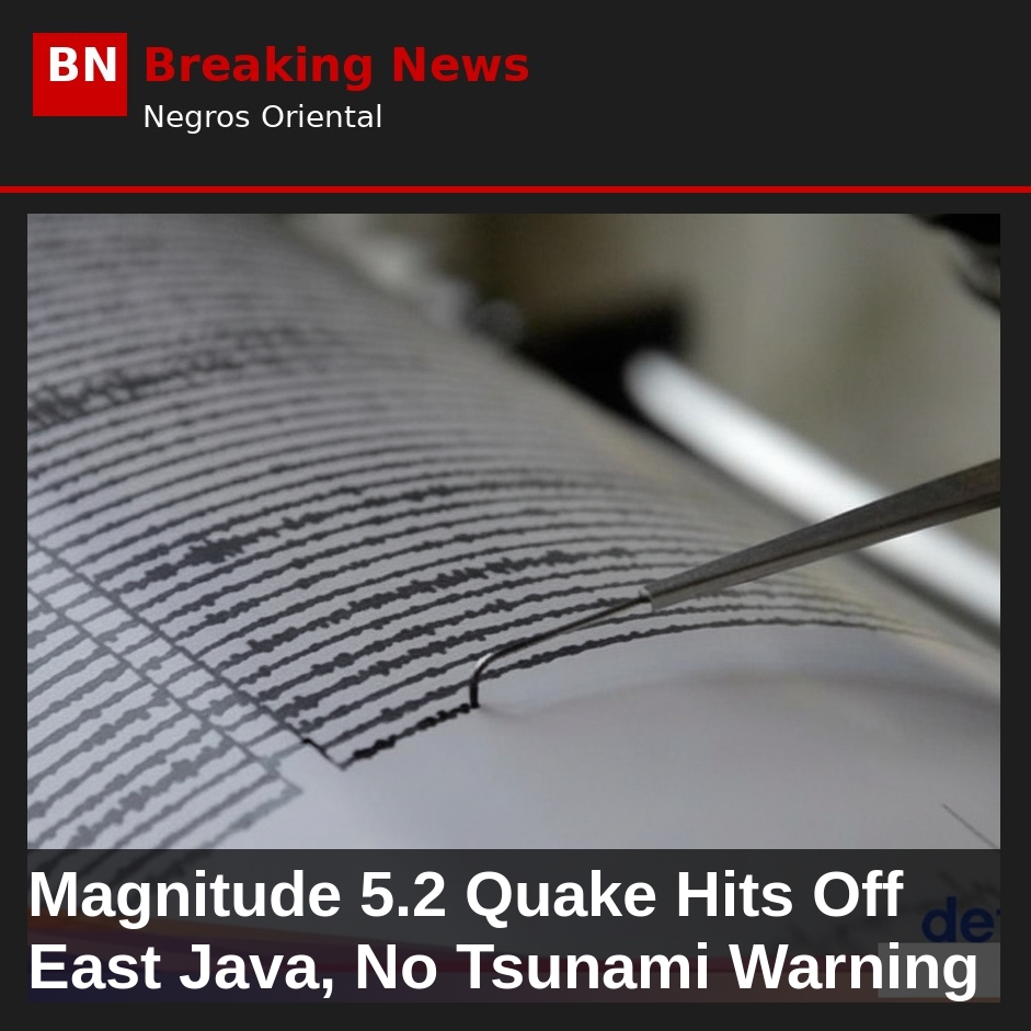 Image related to: Magnitude 5.2 Quake Hits Off East Java, No Tsunami Warning