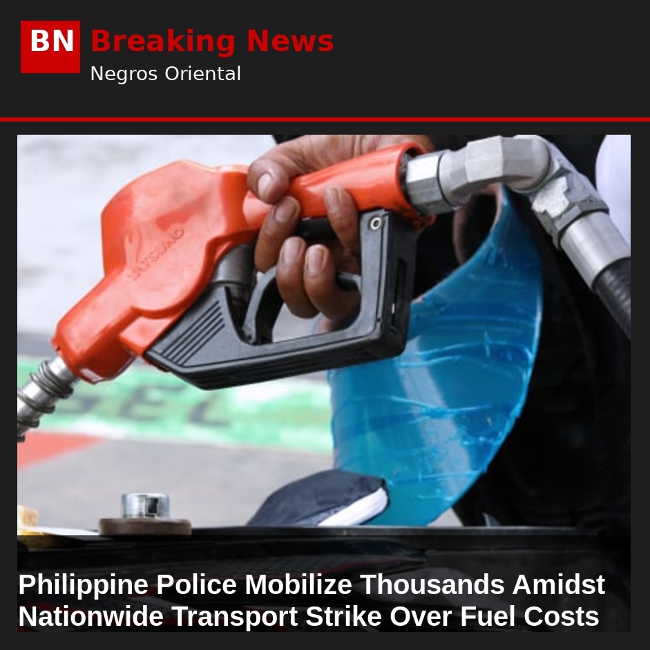 Image related to: Philippine Police Mobilize Thousands Amidst Nationwide Transport Strike Over Fuel Costs