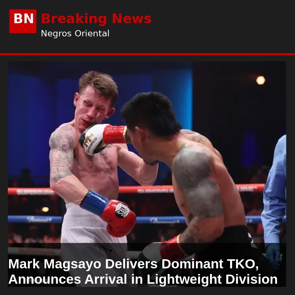 Image related to: Mark Magsayo Delivers Dominant TKO, Announces Arrival in Lightweight Division