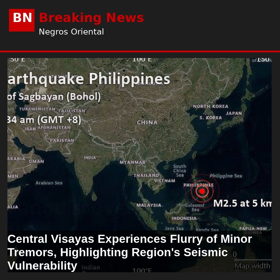 Central Visayas Experiences Flurry of Minor Tremors, Highlighting Region's Seismic Vulnerability