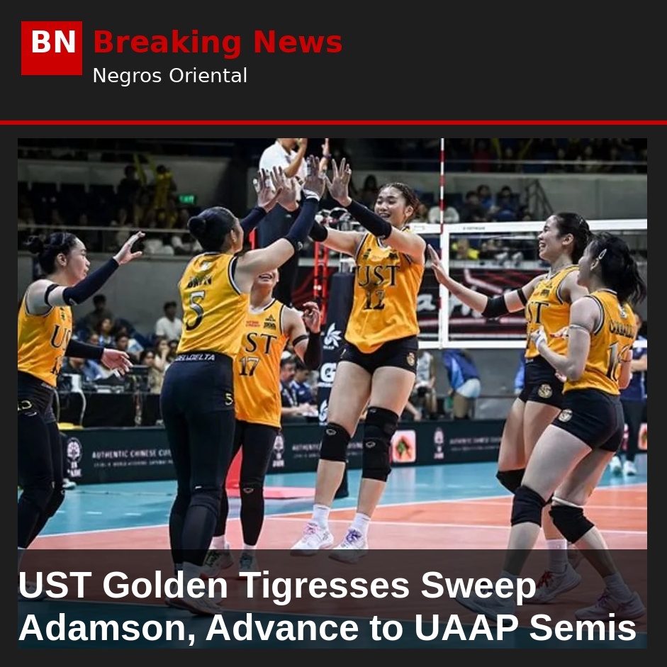 Image related to: UST Golden Tigresses Sweep Adamson, Advance to UAAP Semis