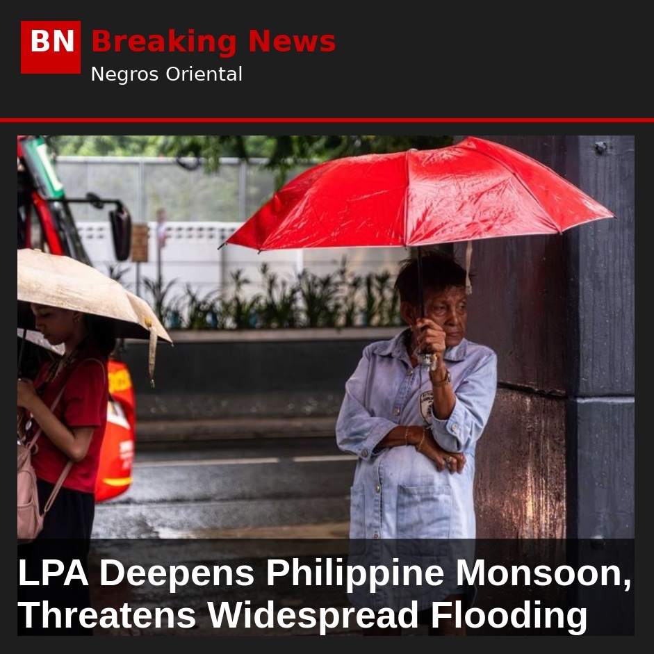 LPA Deepens Philippine Monsoon, Threatens Widespread Flooding