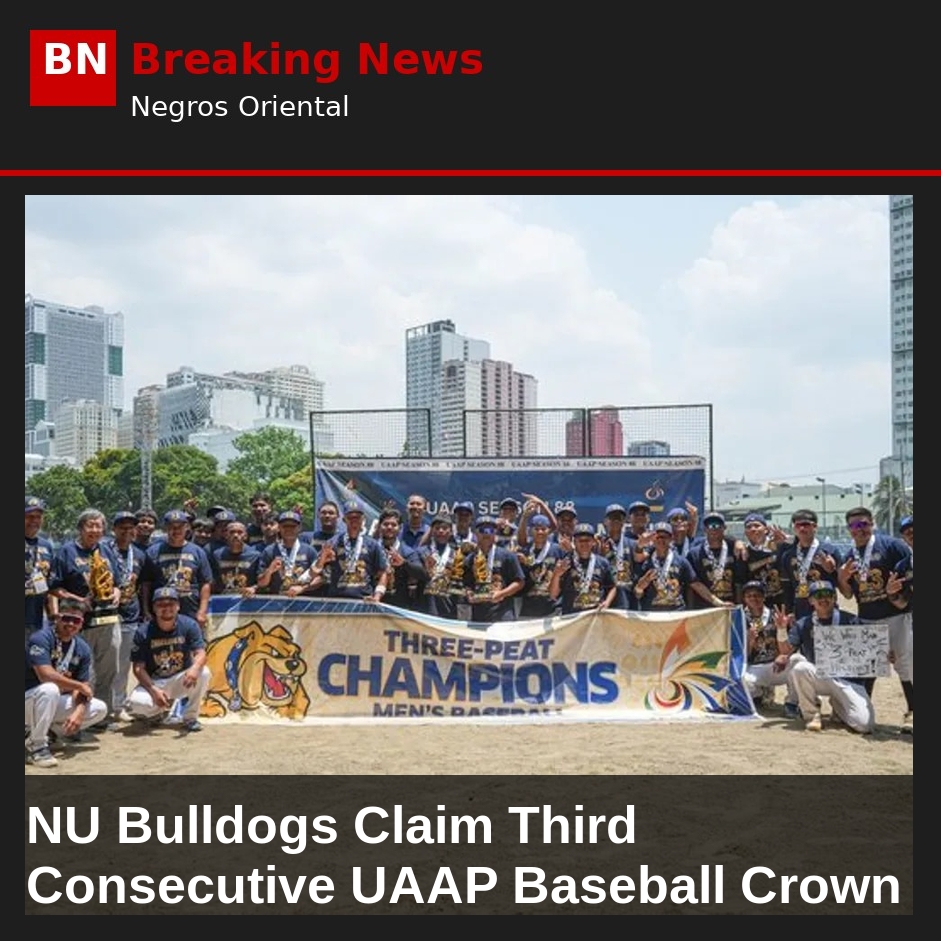 Image related to: NU Bulldogs Claim Third Consecutive UAAP Baseball Crown