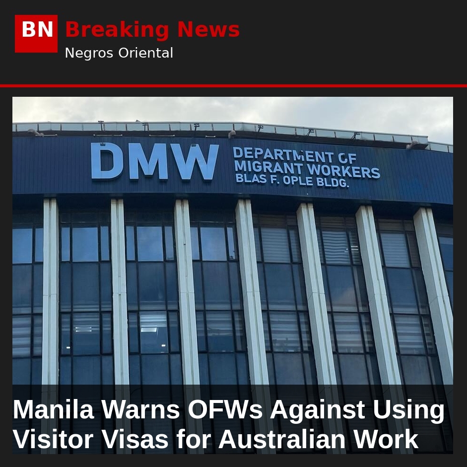 Image related to: Manila Warns OFWs Against Using Visitor Visas for Australian Work