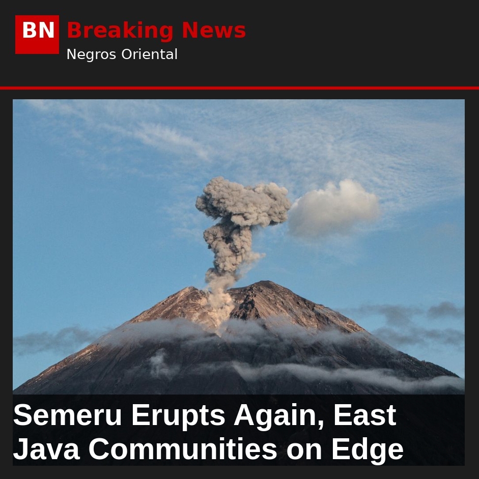 Semeru Erupts Again, East Java Communities on Edge